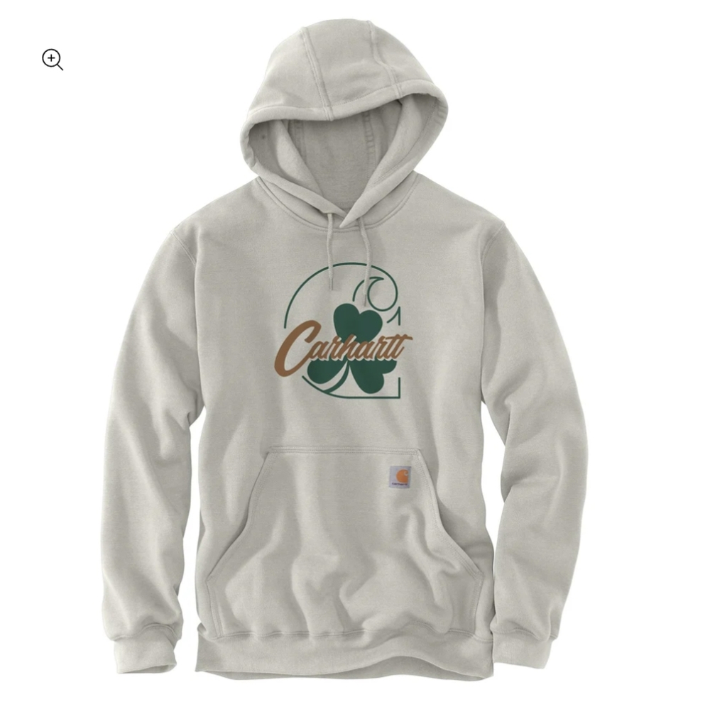 Carhartt Men's Hooded Shamrock Graphic Sweatshirt